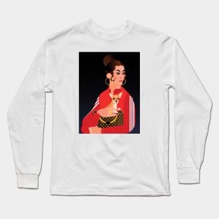 Lady with an Ermine Long Sleeve T-Shirt